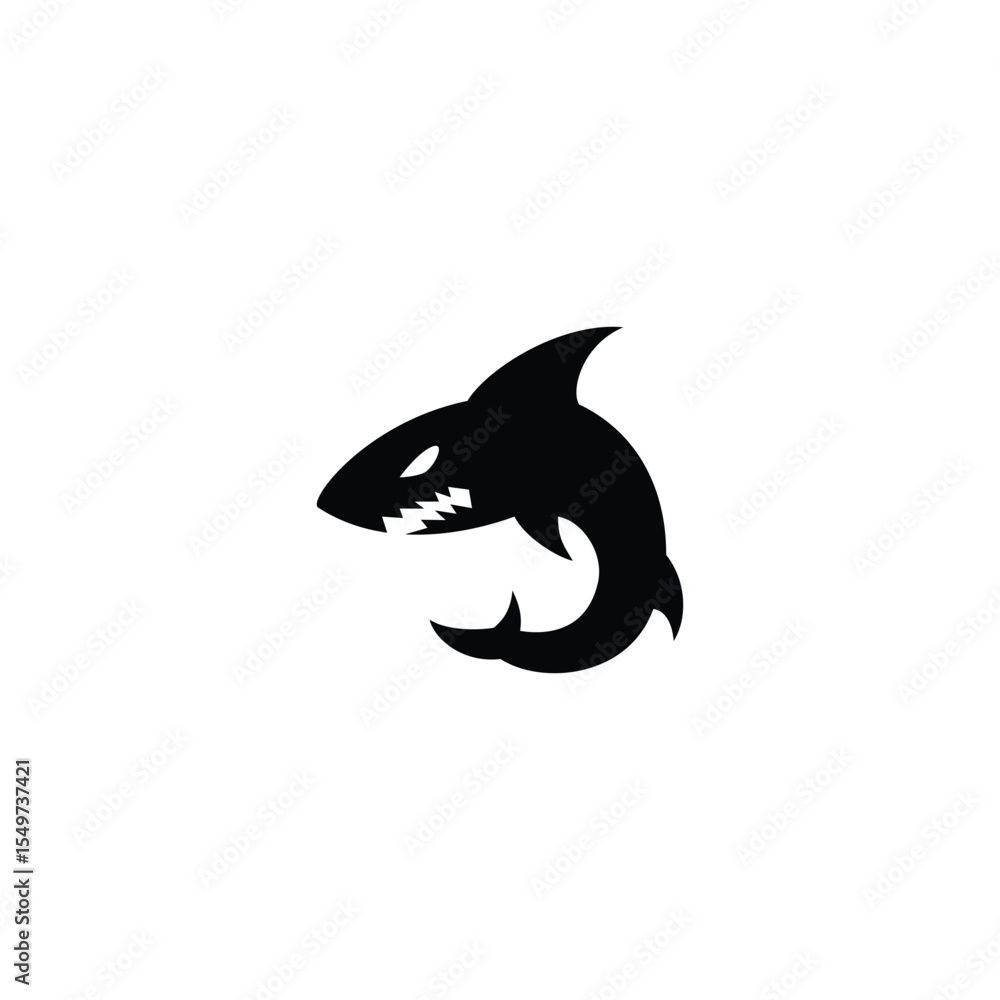 Fototapeta premium shark logo. shark vector illustration for icon, symbol or logo