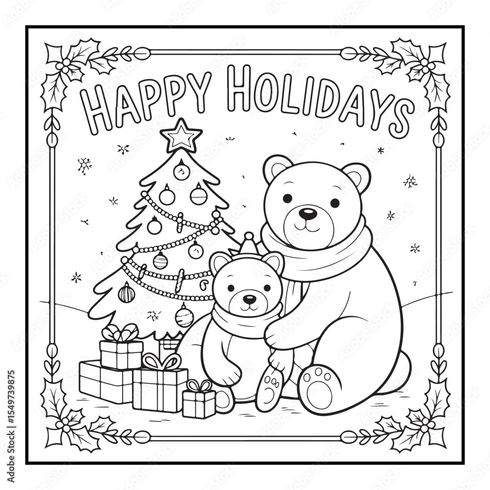 Fototapeta premium Cozy Friend Coloring Pages For Kids