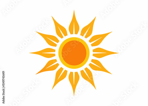 glyph suns, Sunshine Graphic Design Sun Logo flat vector Illustration
