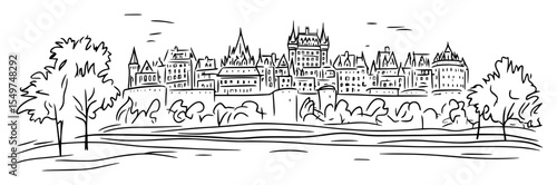 quebec city skyline with château frontenac