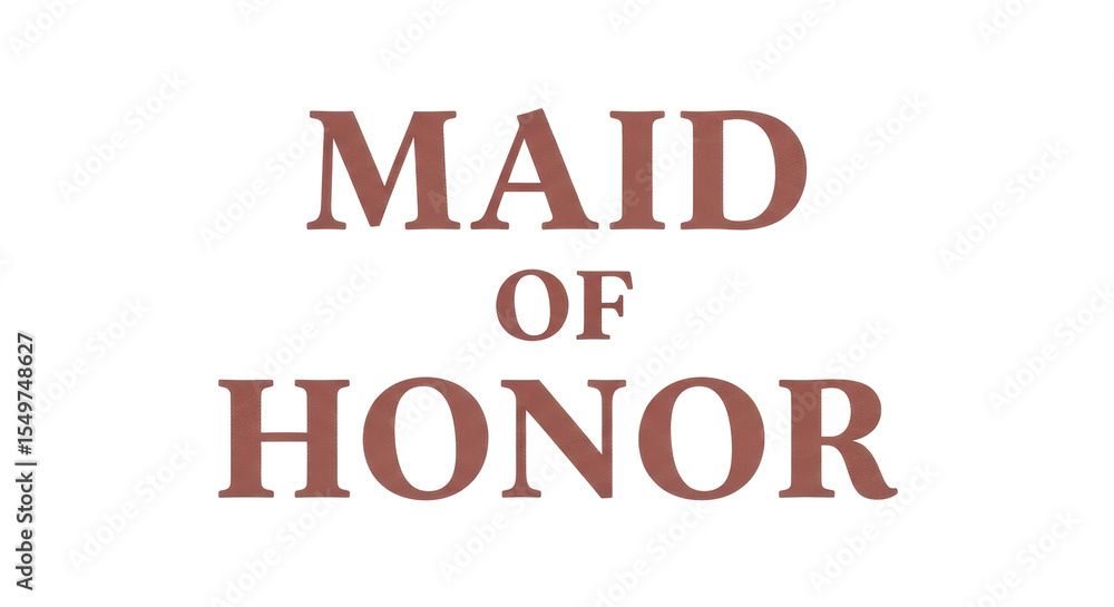 Fototapeta premium Isolated Maid of Honor Text