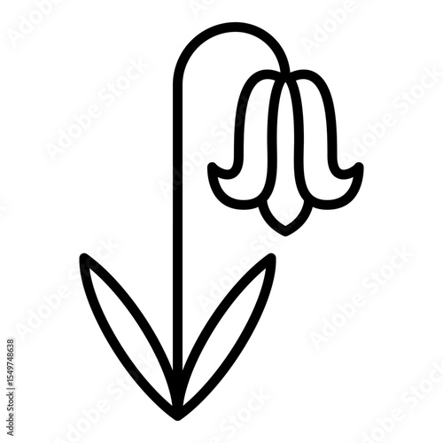 Bluebell icon. Vector line icon