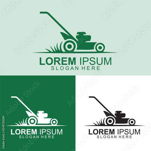 Lawn Mower Logo Design for Gardening and Landscaping Services