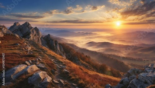 New Dawn Rises Above Mountain Peaks