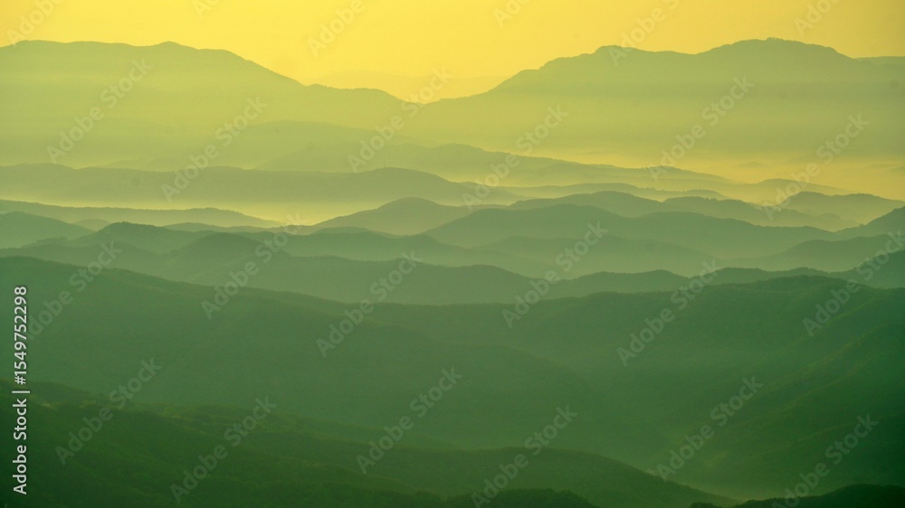 Obraz premium Beautiful mountain ridges in Korea