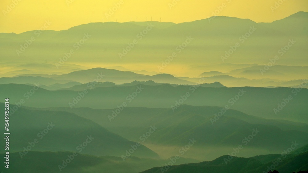 Obraz premium Beautiful mountain ridges in Korea