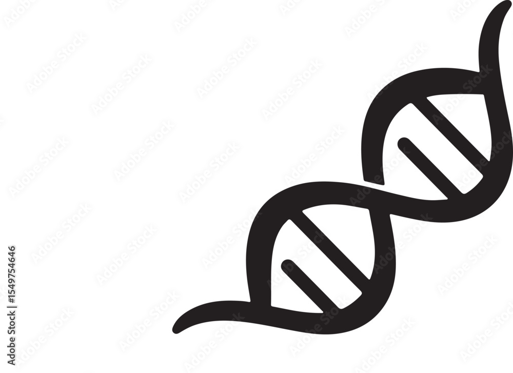 DNA strand vector silhouette for lab and scientific illustration needs DNA strand vector silhouette for lab and scientific illustration needs