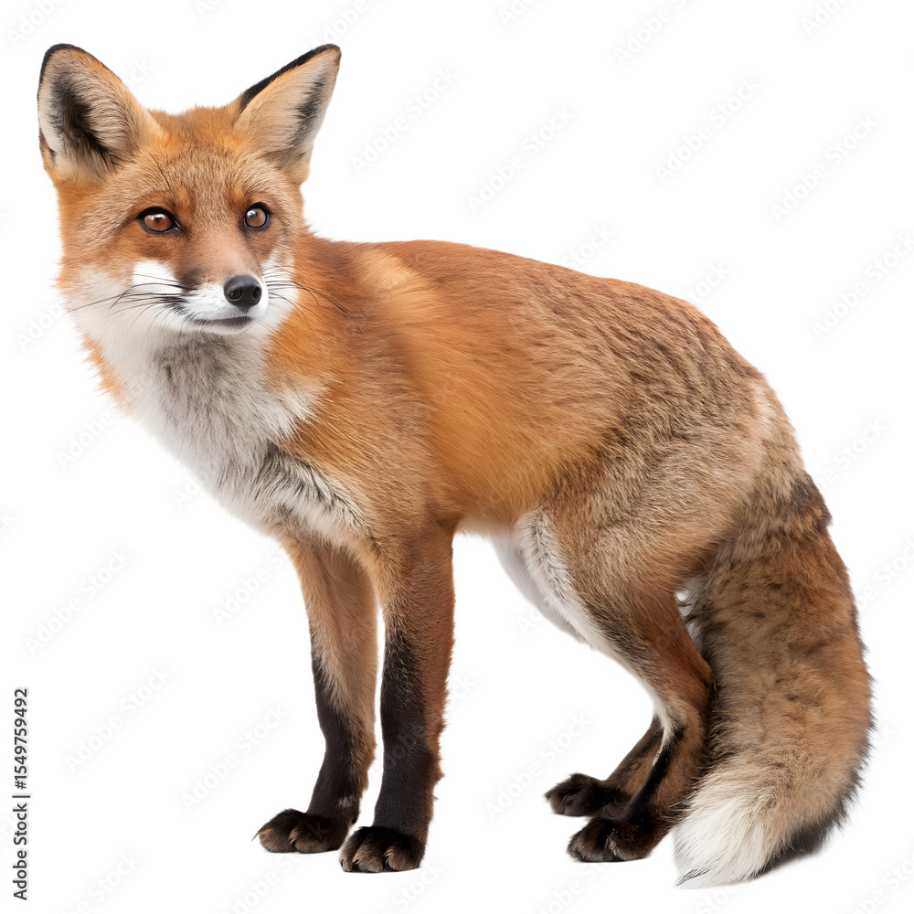 Fototapeta premium Fox isolated on white background