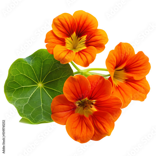 Wallpaper Mural Nasturtium Blossoms isolated on transparent baackground Torontodigital.ca