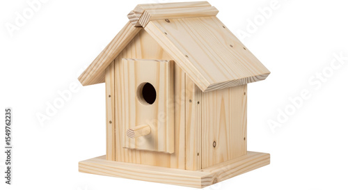Tableau sur toile Isolated wooden birdhouse