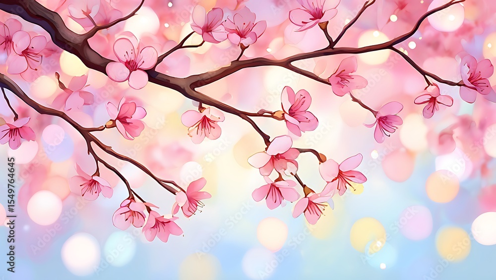 Fototapeta premium pink cherry blossom in spring