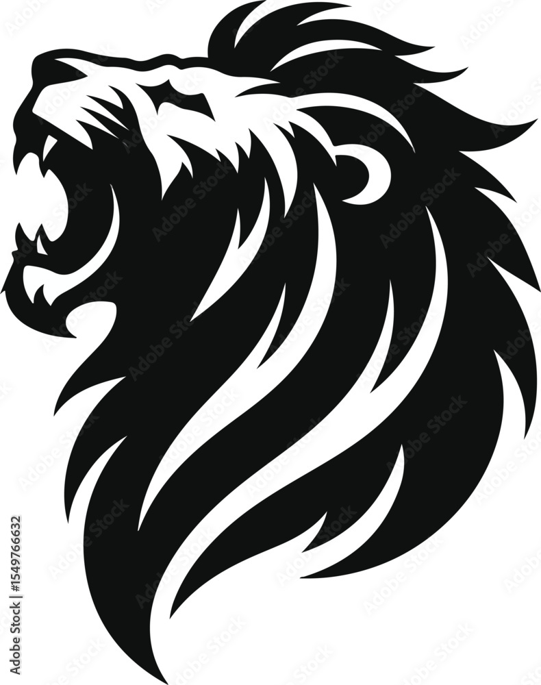 Fototapeta premium a single Lion silhouette vector