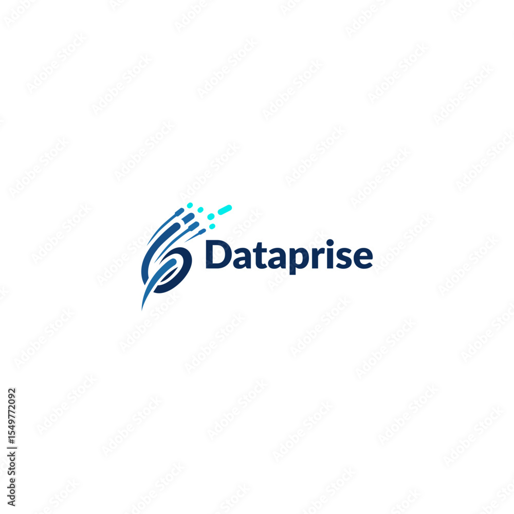 Obraz premium A Simple Dataprise logo Design and icon .Solid icon vector illustration