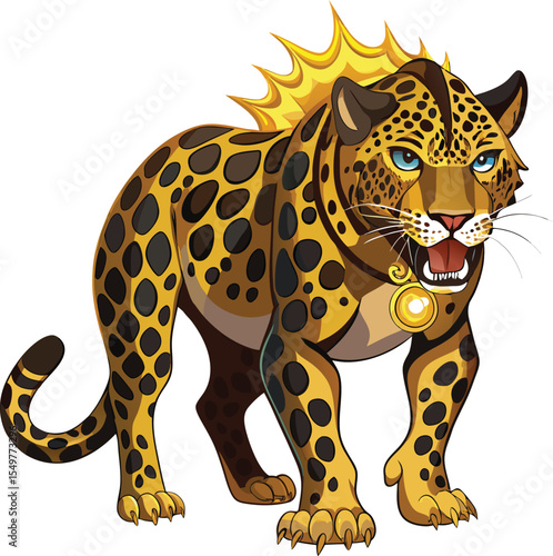 Black and White Tribal Tiger Vector


