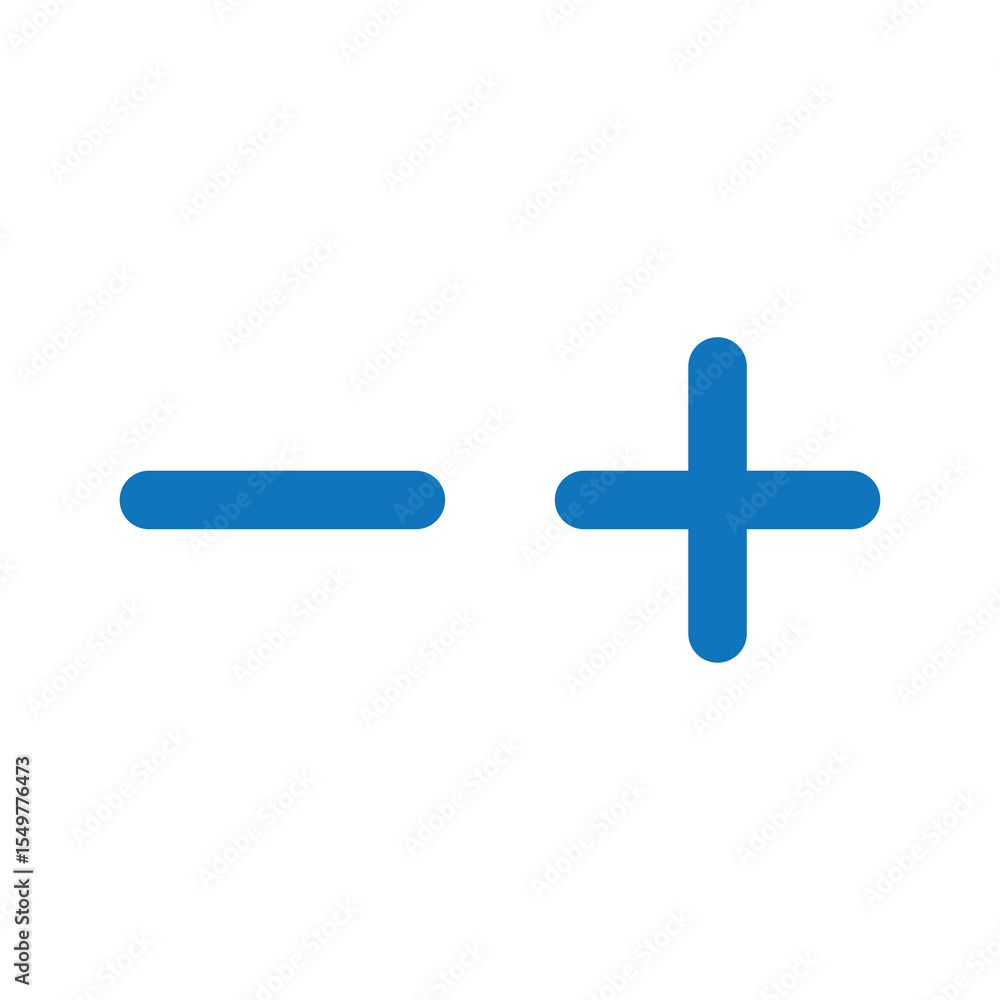 Obraz premium plus and minus signs