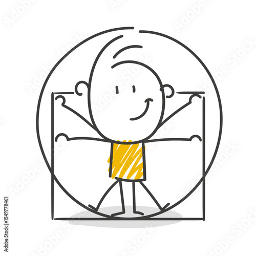 Strichfiguren / Strichmännchen: Gesundheit, Mensch, Bewegung. (Nr. 879)