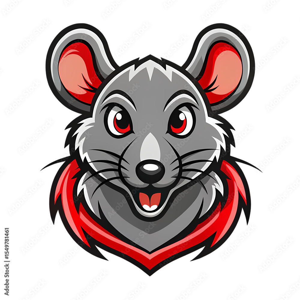 Obraz premium Cartoon Mouse Mascot isolated on transparent baackground