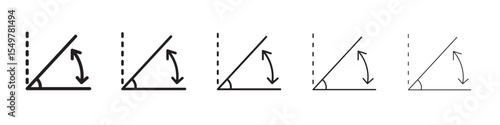 angle inclination icon vector illustration isolated