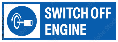 mandatory safety signs v2 uppercase text_switch off engine landscape size 1/2 a4,a3,a2,a1	
