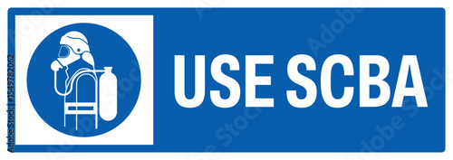 mandatory safety signs v2 uppercase text_use scba landscape size 1/2 a4,a3,a2,a1	
