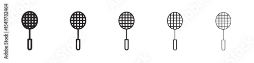 Badminton racquet icon vector illustration isolated
