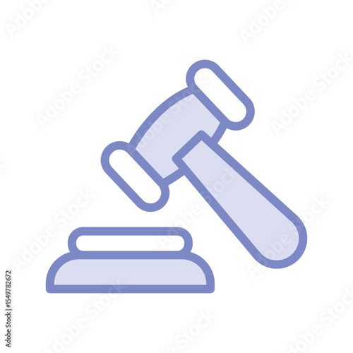Auction Hammer duotone line icon , vector, pixel perfect, illustrator file 
