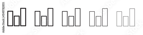Bar chart icon vector illustration isolated