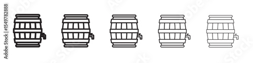 Barrel of beer icon vector illustration isolated