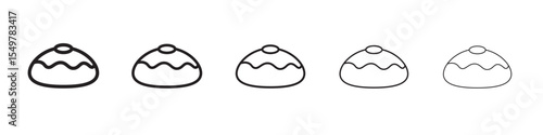 belgian buns icon vector illustration isolated