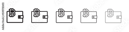 bitcoin wallet icon vector illustration isolated