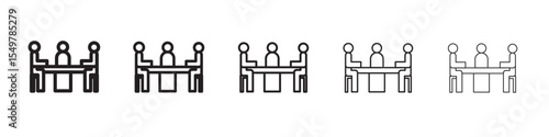 Business meeting icon vector illustration isolated