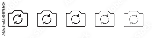 Camera flip icon vector illustration isolated
