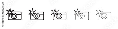 Camera flash icon vector illustration isolated