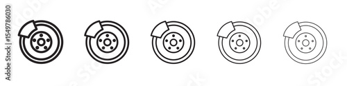 Car brake disk with caliper icon vector illustration isolated