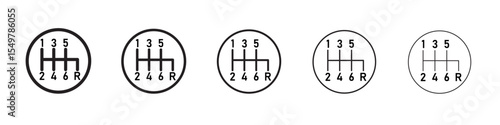 car manual shift lever icon vector illustration isolated