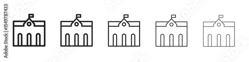 City hall building icon vector illustration isolated