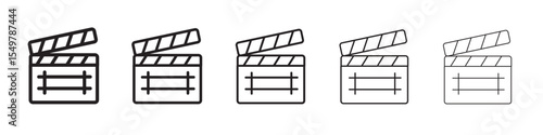 Clap board icon vector illustration isolated