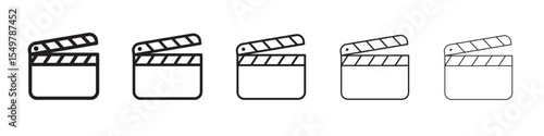 Clapper board icon vector illustration isolated