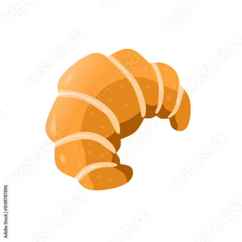 vector croissant on white background 
