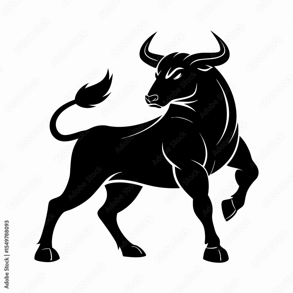 Fototapeta premium bull vector illustration