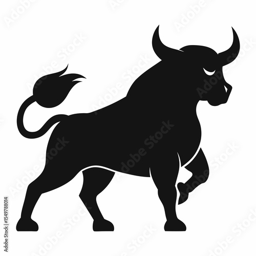 vector illustration of a bull