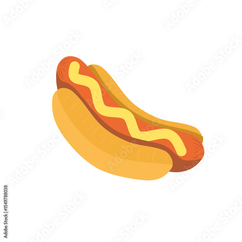 vector illustration of hot dog