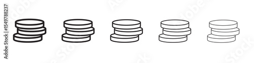 Coin stack icon vector illustration isolated