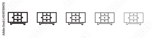 Credenza icon vector illustration isolated