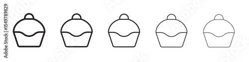 Cupcake icon vector illustration isolated