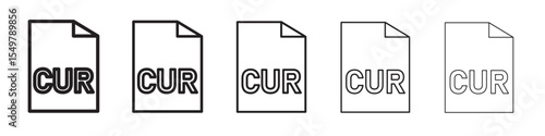 CUR File Document Icon vector illustration isolated