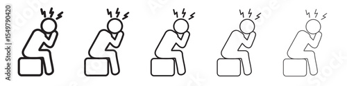Depression icon vector illustration isolated