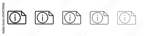 Document info icon vector illustration isolated
