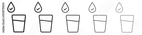 Drinking enough water icon vector illustration isolated
