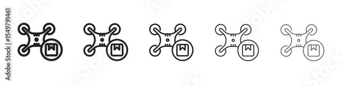 drone delivery icon vector illustration isolated